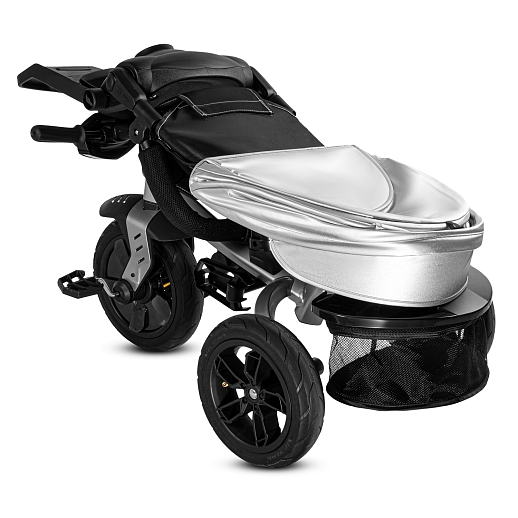 Детский трехколесный велосипед с ручкой CITY-RIDE LUNAR. Поворотное сиденье 360, складная крыша D600, подножки, надувные колеса 12/10, фара в Джамбо Тойз #8