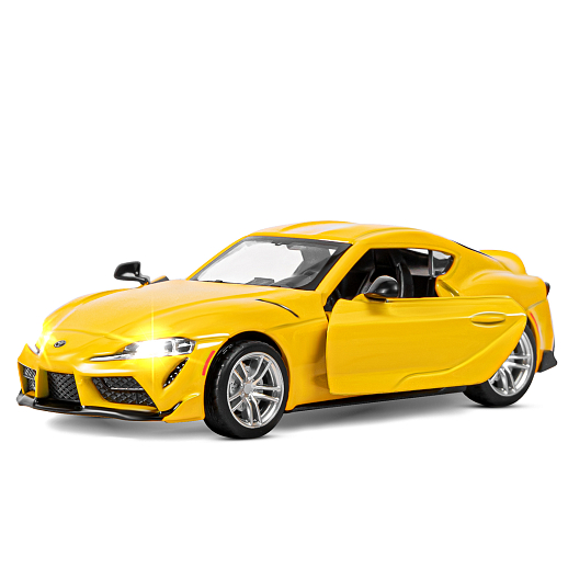 ТМ "Автопанорама" Машинка металлическая 1:31 Toyota Supra [US], желтый, откр. двери, свет, звук, инерция в/к 17,5*13,5*9 см в Джамбо Тойз #5
