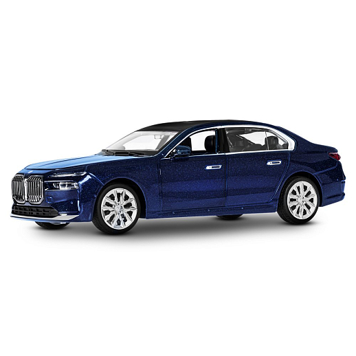 ТМ "Автопанорама" Машинка металлическая, 1:24 BMW I7, голубой, откр. двери и капот, свет, звук, свободный ход колес, в/к 24,5х12,5х10,5 см в Джамбо Тойз #2