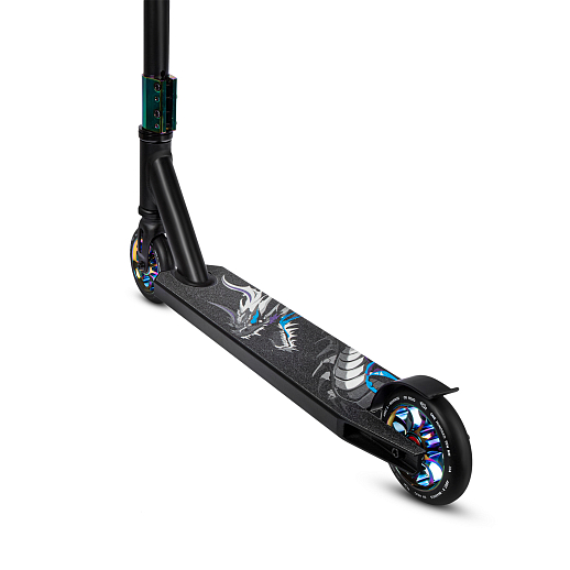 Трюковый самокат CITYRIDE REVO, в/к, T-bar сталь 53*60см, дека алюм.50*10см, колеса PU 86A 110мм, алюм. диск, вилка сталь., HIC, цвет бензин в Джамбо Тойз #2