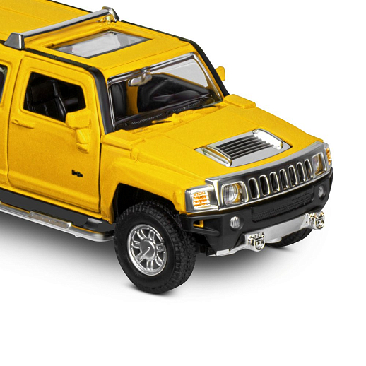 ТМ "Автопанорама" Машинка металлическая 1:32 Hummer H3, желтый, свет, звук, откр. двери и багажник, инерция, в/к 18*13,5*9 см в Джамбо Тойз #17