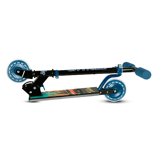 2хкол. самокат CITYRIDE HW 120, ал. 50/50% , t-bar алюм, дека сталь, грипсы 95мм TPR, колеса PVC со светом  120/120 мм в Джамбо Тойз #7