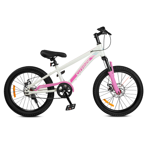Велосипед двухколёсный CITYRIDE, модель CR-B2-12B, колеса 20", рама сталь, дисковые мех. тормоза, амортизационная вилка, обода сталь, цвет белый в Джамбо Тойз #4