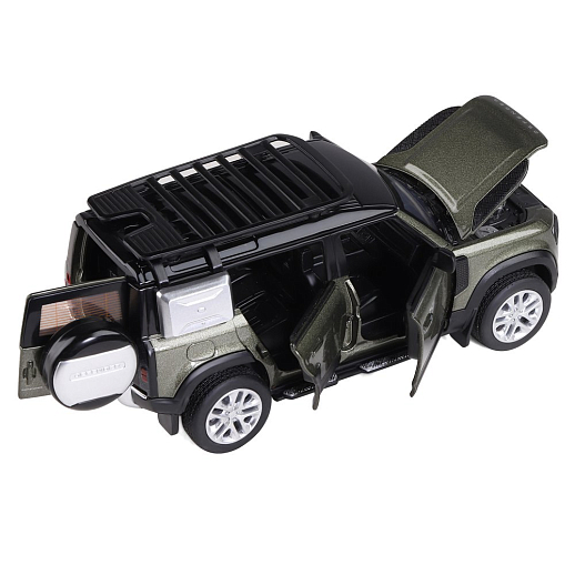 ТМ "Автопанорама" Машинка металлическая 1:32 Land Rover Defender 110, зеленый перламутр, откр.4 двери, капот, багажник, свет, звук, свободный ход колес, в/к 17,5*13,5*9 см в Джамбо Тойз #7