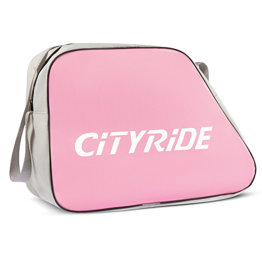 Набор роликов-квадов CITYRIDE, шлем, комплект защиты, сумка, колёса PU, текстильный мысок, подшипники ABEC7, розовый-белый, в/к 5сл гофорокартон в Джамбо Тойз #14