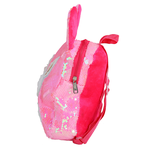 Рюкзачок детский для девочек с пайетками "Зайка", розового цвета, 29*26*3 см в Джамбо Тойз #3