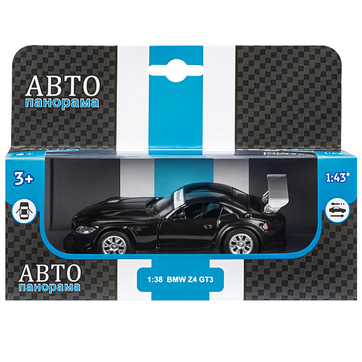 ТМ "Автопанорама" Машинка металлическая 1:38  BMW Z4 GT3, черный, откр. двери, инерция, в/к 17,5*12,5*6,5 см в Джамбо Тойз #4