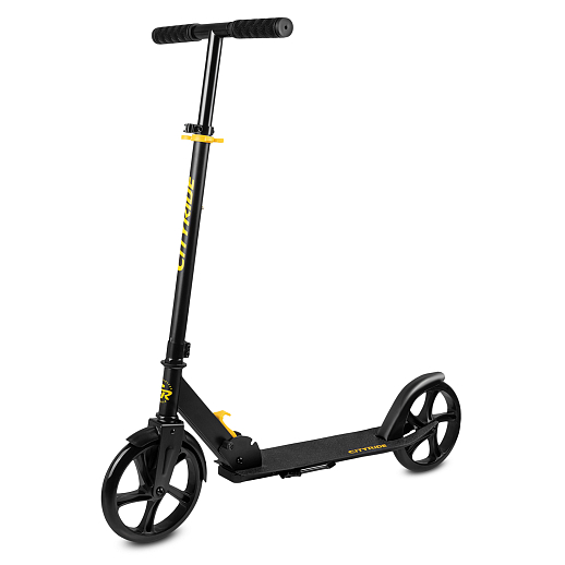2хкол. самокат CITYRIDE, сталь 100%, грипсы 135мм TPR, колеса PU 200/200 мм. Черный в Джамбо Тойз #6
