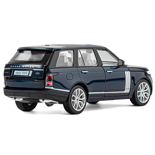 ТМ "Автопанорама" Машинка металлическая 1:26 Range Rover, синий перламутр, откр. двери, капот и багажник, свет, звук, свободный ход колес, в/к 24,5*12,5*10,5 см в Джамбо Тойз #9