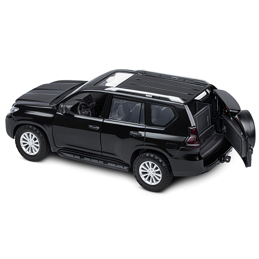 ТМ "Автопанорама" Машинка металлическая, 1:24, Land Cruiser Prado, черный, открываются двери, капот и багажник, свободный ход колес, световые и звуковые эффекты, в/к 24,5х12,5х10,5 см в Джамбо Тойз #21