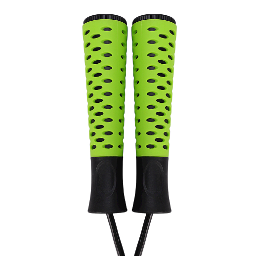 Скакалка спортивная, 3,2 м, ручка TRP+PP, веревка  PVC, c подшипником,цвет зеленый на блистере,  в/п в Джамбо Тойз #5