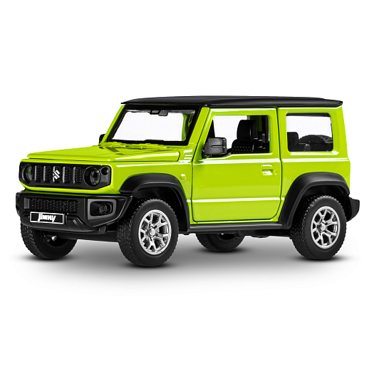 Машинка металлическая 1:32 Suzuki Jimny 2018, зеленый, тюнинг, откр. двери, свободный ход колес, в/к 23,5*10*4 см в Джамбо Тойз #2