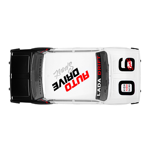 AUTODRIVE Р/У Машина для дрифта LADA 2106,М1:24,2.4GHz,4WD,свет фар,4 доп.колеса,конусы,с аккум.,цв. белый/серебро/черн.,в/к 20,5*13*13см в Джамбо Тойз #10
