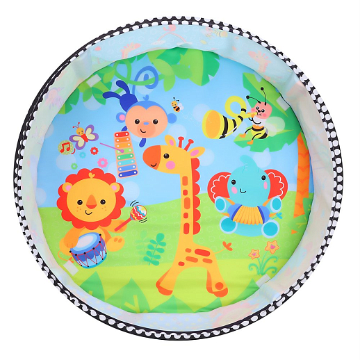 Детский развивающий коврик "Животные", высокие бортики, мягкие дуги и подвески, 12 шариков в комплекте, 63,5*42*9 см в Джамбо Тойз #8