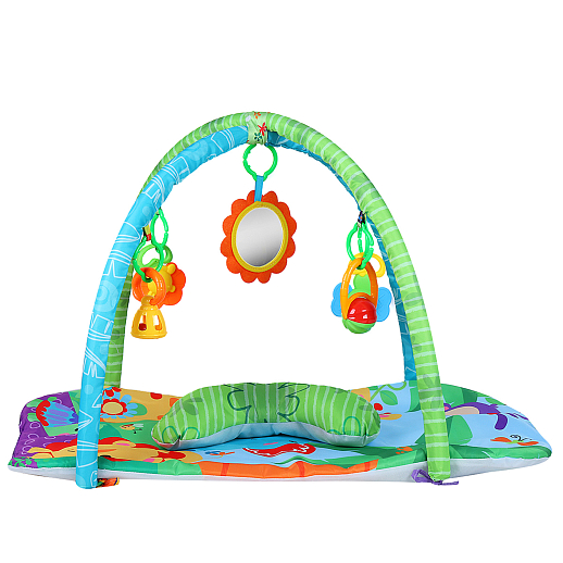 Детский развивающий коврик "Животные", овальной формы, подушечка, мягкие дуги и подвески в комплекте,  53*7*38 см в Джамбо Тойз #8