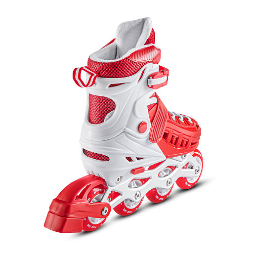 Роликовые коньки ФК Спартак, красный-белый, PU колеса, переднее колесо со светом, подшипники ABEC 7, пластиковый мысок, в/к 5сл гофорокартон в Джамбо Тойз #4