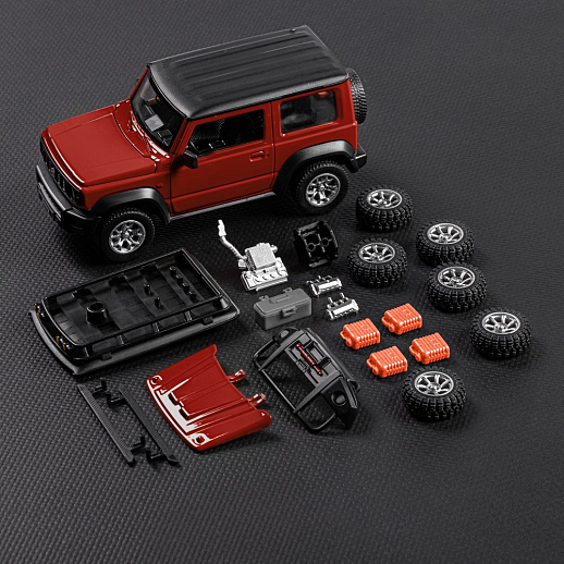 ТМ "Автопанорама" Машинка металлическая 1:32 Suzuki Jimny 2018, красный, тюнинг, откр. двери, свободный ход колес, в/к 23,5*10*4 см в Джамбо Тойз #18