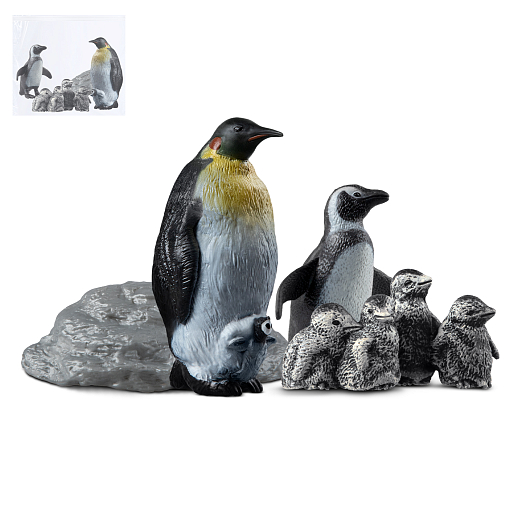 ТМ "КОМПАНИЯ ДРУЗЕЙ", серия "Животные планеты Земля", набор животных "Пингвины с детенышами", 4 шт, в/п в Джамбо Тойз