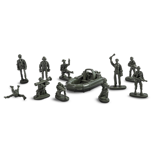 Боевая машина-гараж с транспортом, 2 машинки в комплекте, откидываются борта и люки, в/к 28,7*12,9*14,7 см в Джамбо Тойз #11