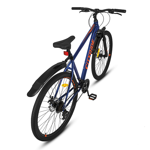 Велосипед двухколёсный CITYRIDE, модель CR-B2-SH01, рама сталь, размер колёс 29", двойные алюминиевые обода, 21 скорость, амортизационная вилка, цвет синий в Джамбо Тойз #3