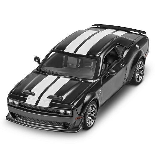 ТМ "Автопанорама" Машинка металлическая 1:36 2022 Dodge challenger SRT Jailbreak, черный, тюнинг, откр. двери, свободный ход колес, в/к 23,5*10*4 см в Джамбо Тойз #7