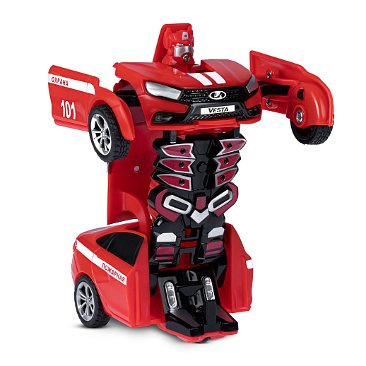 AUTODRIVE_LADA Vesta_машинка-робот фрикционная,13см,одной кнопкой трансформируется в робота,красная,в/к 13,5*6,5*5,5 см в Джамбо Тойз #3