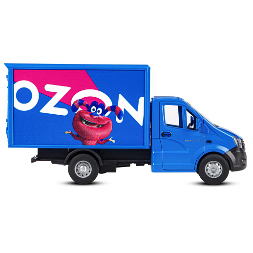 ТМ "Автопанорама" Машинка металлическая 1:28 ГАЗель NEXT OZON OZY, синий, откр. двери, задняя дверка фургона, свет, звук, инерция, в/к 24*14*12 см в Джамбо Тойз #6