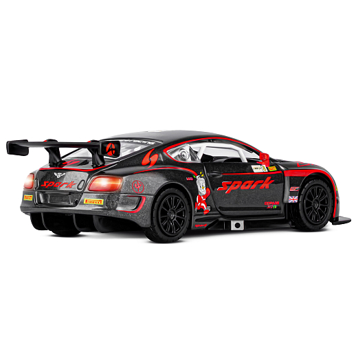 ТМ "Автопанорама" Машинка металлическая 1:32 Bentley Continental GT3, черный, свет, звук, откр. двери и капот, инерция, в/к 17,5*13,5*9 см в Джамбо Тойз #10
