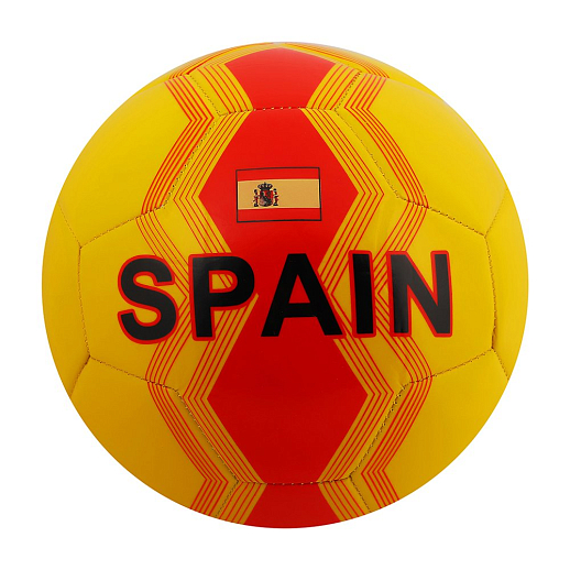 Мяч футбольный "Испания", 3-слойный, ПВХ, сшитые панели, 280г, размер 5, диаметр 22см																														 в Джамбо Тойз