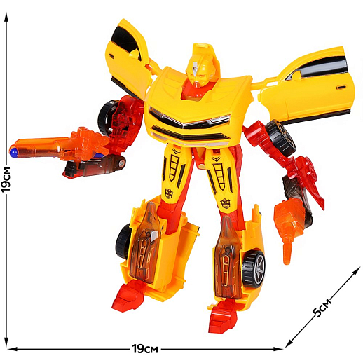 Робот-Трансформер AUTODRIVE, цвет желтый, в/к 29*27,5*10 см в Джамбо Тойз #3