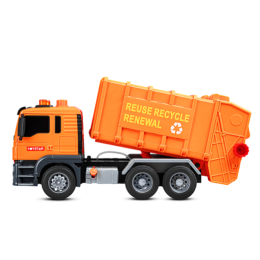 AUTODRIVE_Фрикционный Мусоровоз,помповый механизм, 3 контейнера в компл., звук,свет,на бат.,в гофрокор. 33*12,5*18,5см в Джамбо Тойз #5