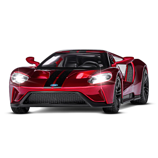 ТМ "Автопанорама" Машинка металлическая 1:32 Ford GT, красный, откр. двери, свет, звук, инерция, в/к 19*9*7 см в Джамбо Тойз #13