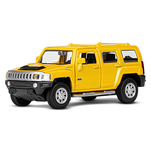 ТМ "Автопанорама" Машинка металлическая 1:43  Hummer H3, желтый, откр. двери, инерция, в/к 17,5*12,5*6,5 см в Джамбо Тойз #2