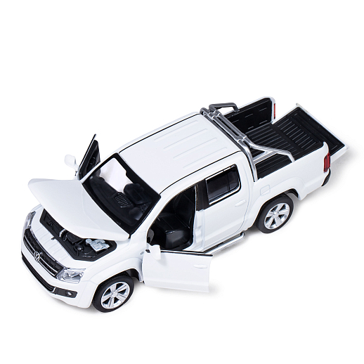 ТМ "Автопанорама" Машинка металлическая 1:30 Volkswagen Amarok, белый, свет, звук, откр. двери, капот и дверка багажника, инерция, в/к 20*10*11 см в Джамбо Тойз #12