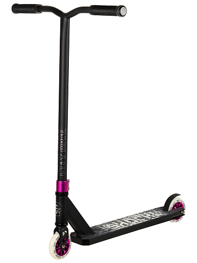 Трюковый самокат CITYRIDE SHOCK. Стальной руль, алюминиевая дека 50*10 см, алюминиевый хомут 2 болта, компрессия HIC. Колеса PU 100 мм, подшипник Abec-9, черный в Джамбо Тойз #2