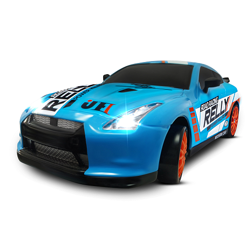 Машинка скоростная для дрифта на радиоуправлении AUTODRIVE, 1:24 2.4G, 4WD, 4 канала: вперед/назад, повороты, сменные шины, свет, с зарядкой, цвет голубой, в/к 24,1х10,3х23,7 см в Джамбо Тойз #11