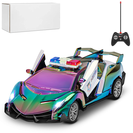 Р/У машинка 1:24,5 каналов,двери откр. с пульта,свет,цвет черный бензин,в/к 30,3х7,7х12см в Джамбо Тойз