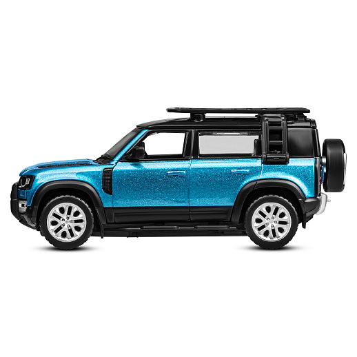 Машинка металлическая 1:43 2020 Land Rover Defender 110, синий, тюнинг, откр. двери, свободный ход колес, в/к 23,5*10*4 см в Джамбо Тойз #29