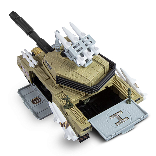 Боевая машина-гараж с транспортом, 2 машинки в комплекте, откидываются борта и люки, в/к 28,7*12,9*14,7 см в Джамбо Тойз #9