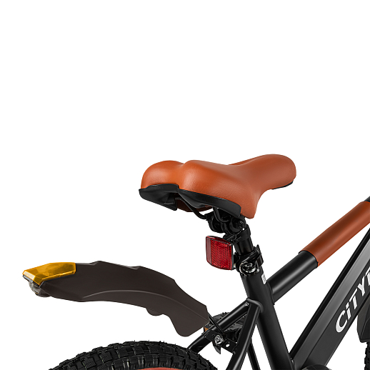 Велосипед двухколёсный CITYRIDE, модель CR-B2-07F52, колеса 16", рама сталь, колеса сталь, балансирные колеса со светом, маячок в заднем крыле, цвет чёрный в Джамбо Тойз #5