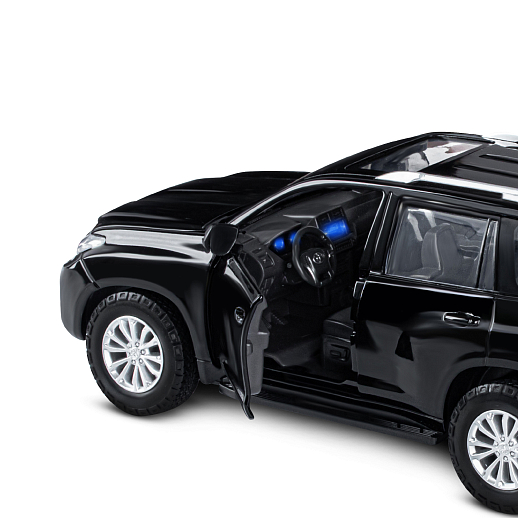 ТМ "Автопанорама" Машинка металлическая, 1:24, Land Cruiser Prado, черный, открываются двери, капот и багажник, свободный ход колес, световые и звуковые эффекты, в/к 24,5х12,5х10,5 см в Джамбо Тойз #14