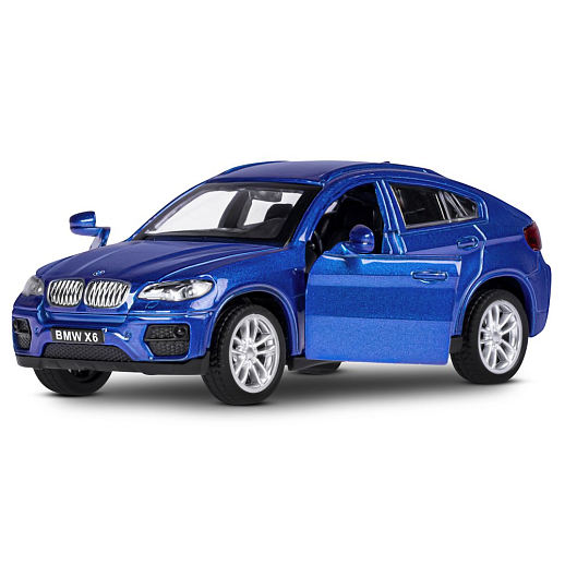 ТМ "Автопанорама" Машинка металлическая 1:43 BMW X6,синий, откр. двери, инерция, в/к 17,5*12,5*6,5 см в Джамбо Тойз #7