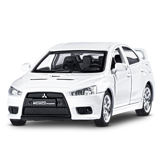 ТМ "Автопанорама" Машинка металлическая, 1:41, Mitsubishi Lancer Evolution, белый, откр. двери, в/к 17,5*12,5*6,5 см в Джамбо Тойз #4