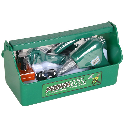 Набор "Инструменты" в ящике, зеленый, ящик,  27*13*15 см в Джамбо Тойз #2