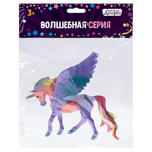 ТМ "КОМПАНИЯ ДРУЗЕЙ", серия "Животные планеты Земля", игрушка "Пегас", сиреневый, в/п 18*4,3*10,8 см в Джамбо Тойз #5