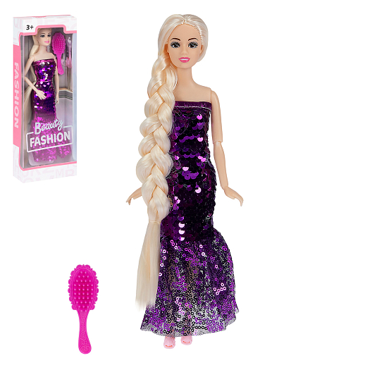Кукла, цвет платья фиолетовый, в/к 11х5,3х32,5 см в Джамбо Тойз