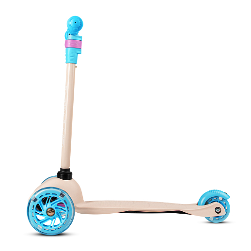Самокат трехколесный CityRide, пакет, Дека: PP+нейлон, колеса PU 120/76 свет, руль  металл телеск., цвет бежевый в Джамбо Тойз #2