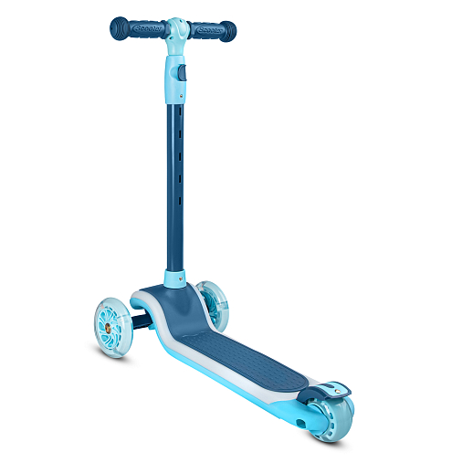 Самокат 3хколесный City-Ride (пакет). Руль телеск.: металл. с резин.грипсами. дека со светом по контуру,  Колеса: 120/76 PU со светом. Возраст: от 3 лет Подшипник: Аbec-7, синий в Джамбо Тойз #5