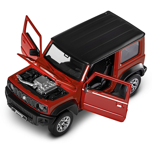 ТМ "Автопанорама" Машинка металлическая 1:32 Suzuki Jimny 2018, красный, тюнинг, откр. двери, свободный ход колес, в/к 23,5*10*4 см в Джамбо Тойз #5
