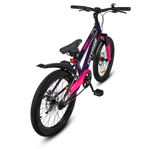 Двухколесный велосипед CITYRIDE, модель CR-B2-10, колеса 20 дюймов, рама сталь, дисковые механические тормоза, свет в раме, подножка, BT, цвет фиолетовый в Джамбо Тойз #3